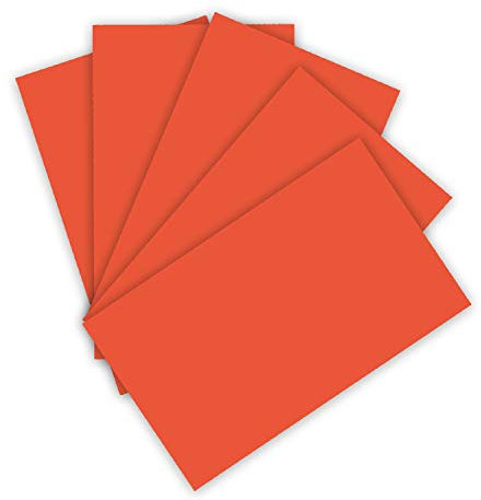 folia 6122/4/40 - Tonkarton 220 g/m², Bastelkarton in orange, DIN A4, 100 Blatt, als Grundlage für zahlreiche Bastelarbeiten