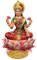PT Pacific Trading Lakshmi Hindu-Göttin auf Lotus-Statue, Skulptur