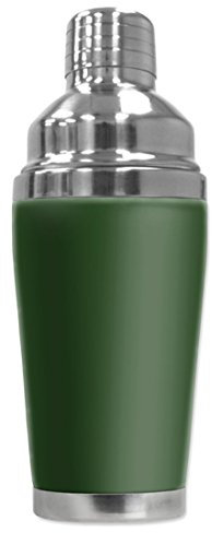 Mugzie Shaker-Green Cocktail Shaker with Insulated Wetsuit Cover, 16 oz, Green
