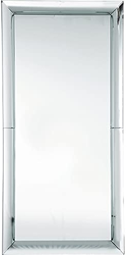 Kare Design Spiegel Soft Beauty Silber, Wandspiegel, Wandspiegel für Wohnzimmer, Schlafzimmer, Flur, Ganzkörperspiegel, Ankleidespiegel, Dekospiegel, (H/B/T) 207x99x8,5cm