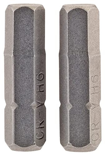 Draper 63998 6mm 1/4 Hex Hexagonal Insert Bit 25mm Long (2 Piece)