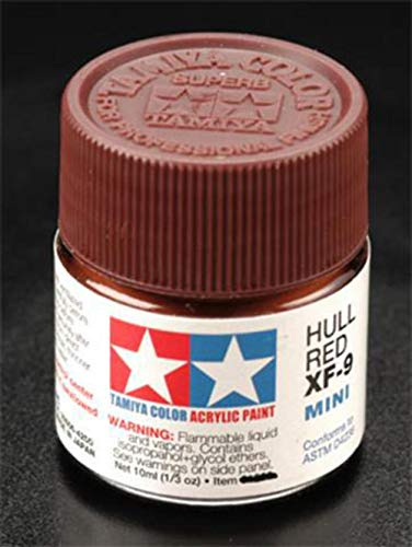 Tamiya 81709 – Mini Acrylic Paint, Matte Burgundy 10 ml Bottle, XF-9