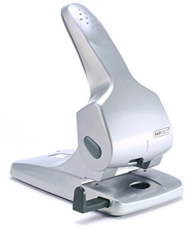 Rapesco 0732 Zero-65 Hochleistungslocher, 65 Blatt Stanzkapazität, Silber