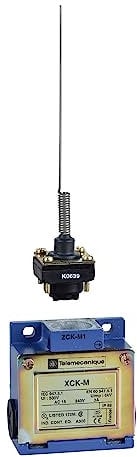 Schneider Electric XCKM106 ex OsiSwitch Métal Interrupteur de position format standard, tige souple à ressort, tête multidirectionnelle, 1NC+1NO, brusque, Pg11