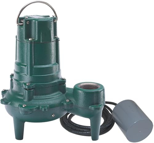 Zoeller 267-0032 Waste-Mate 2 in. 115V 9.4A 1/2 hp 128 gpm NPT Cast Iron Sewage Pump Green
