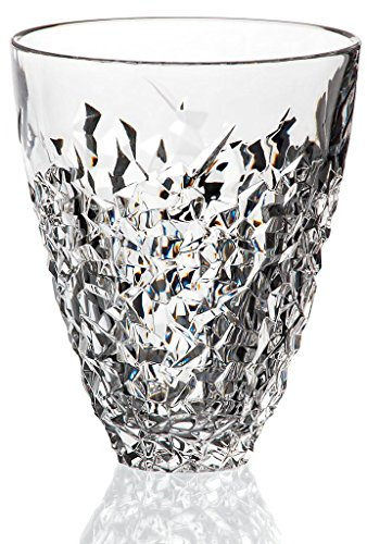 Bouquet Vase Blumenvase Katarina Gold Transparent Rund 22 cm Bleikristall Tischvase Tischdeko Hochzeitdeko