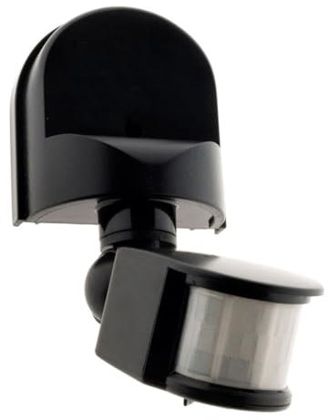 Détecteur de mouvement IP44 - tête orientable - 1200W - noir - Elexity