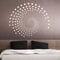 Grandora Wandtattoo Ornament Kreise Punkte I Silbergrau (BxH) 72 x 60 cm I Wohnzimmer Schlafzimmer Flur Wandaufkleber Wandsticker Aufkleber Sticker W941