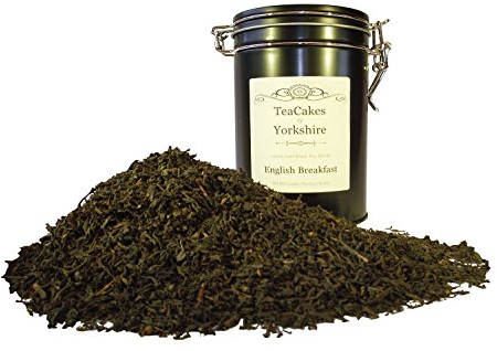 English Breakfast Tea Gift Caddy 100g Airseal Black Loose Leaf Tea TeaCakes of Yorkshire