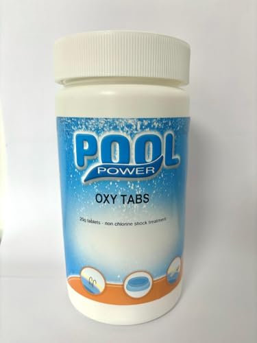 Pool Power Oxy Tabs, 1kg, Non-Chlorine Pool Shock Treatment, 20g Tablets
