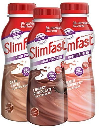 SlimFast 18 Mixed Meal Replacement Shakesgh Protein Shakes, 325ml