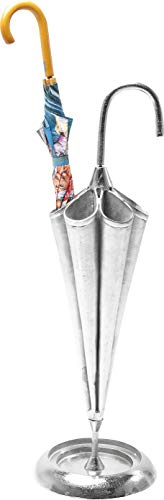 Kare Design Schirmständer, Silber, Schirmständer, Aluminium, 100x32x32 cm (H/B/T)