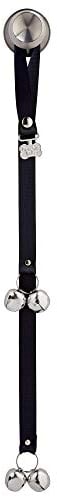 Poochiebells - Dog Bells Toilet Training - Dog Bell for Door Potty Training - Barking Dog Doorbell - Adjustable Length Dog Door Bells and Training Bells - Dog Toilet Training Bell (Midnight Black)