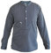 modAS Unisex Finkenwerder Fischerhemd Basic Line - Hemd Seemann Skipper Fischer-Hemd gestreift aus Baumwolle mit Breiten Streifen in Blau Größe L