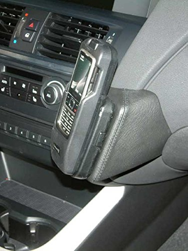 KUDA Handyhalterung passend für BMW X3 ab 11/2010 & BMW X4 2014 bis 2017 - Telefonkonsole für Smartphones, Handys, Navi und mehr – Kunstlederkonsole, schwarz, 092555