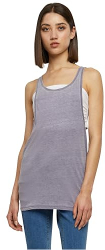 Urban Classics Damen Ladies Loose Burnout Tanktop, Denimblue, XL, TB456