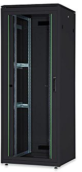 DIGITUS Netzwerkschrank - 19-Zoll Rack 42HE - 80x80 cm - Dynamic Basic Serie - Traglast 600 kg - Nutztiefe 750 mm - Schwarz