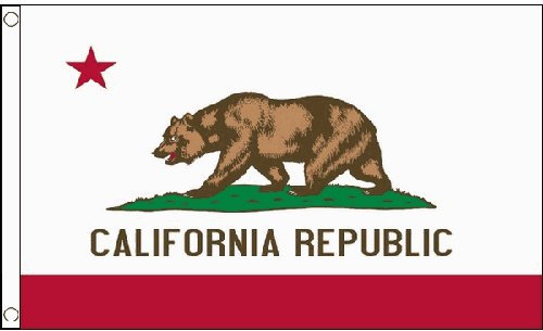 Flag Wholesaler California Flagge, Mehrfarbig, S
