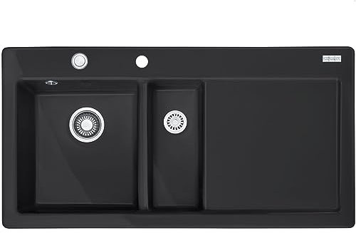 Franke Mythos MTK 651 – 100 Onyx lavandino Nero – Lavello da incasso in ceramica