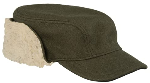 Stormy Kromer Bergland Cap - Men’s Winter Guide Hat with Ear Flaps Olive