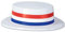 A Beistle Creation White Skimmer W/Rwb 6 Hats