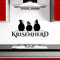 Grandora Wandsticker Krisenherd + Vögel I orange (BxH) 115 x 58 cm I Küche Wandtattoo Wohnzimmer Aufkleber Kinderzimmer Sticker Wandaufkleber W1205