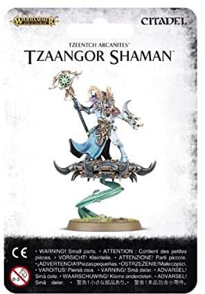 Games Workshop Warhammer Age of Sigmar Tzaangor Shaman Action Figure, 16 Parts, Plastic, Unpainted, Assembly Required, 12+, Black