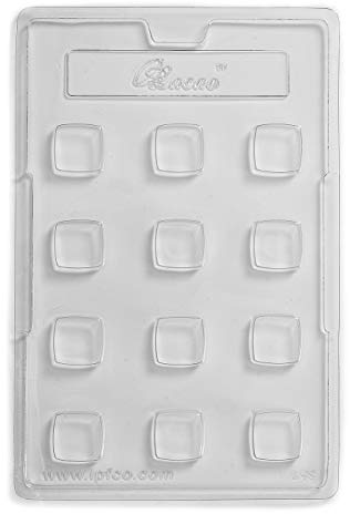 Square Plain Lid Chocolate Mould 12 Cavity to Fit Square Base Chocolate Mould x 5