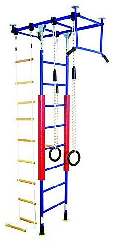 KletterDschungel - das Original - in Kindergartenqualität. Das Klettergerüst im Kinderzimmer zum Toben und Spielen (Blau, Raumhöhe_240-300cm)