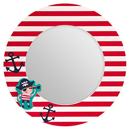 Premier Housewares Pirate Mirror, Red