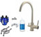 3-Wege-Wasserhahn Rainbow Edelstahl Look + Untertisch-Wasserfilter: BRITA Filter-Kopf, BRITA Filter P1000, Flexschlauch, Eckventil-Adapter