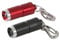 kwb Mini LED Schlüsselanhänger-Set 948395 (2-teilig, superhell, eloxiertes Aluminiumgehäuse, Karabinerhaken, schwarz / rot)