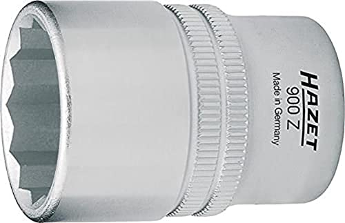 Hazet 900AZ-1.1/4 Douille carré creux 12,5 mm/profil traction à 12 pans extérieurs Taille 1,1/4 longueur 50 mm
