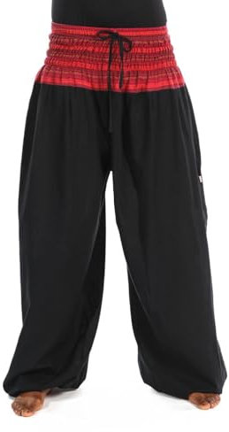 FANTAZIA Pantalon Sarouel Elastique Grande Taille Khaita - Taille Unique Noir