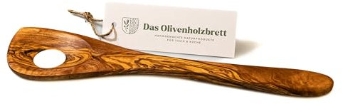 das Olivenholzbrett Legno D 'ol Ivo Paletta per Frittata con Foro, Cucchiaio Risotto Ab Circa 25cm25cm - 35cm