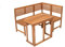 gartenmoebel-einkauf Eckbankset LINZ, Eckbank 142x100cm + Klappentisch 90x51cm, Eukalyptus geölt, FSC®-Zertifiziert