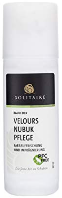 Velours Nubuk Pflege, 75 ml, Farbauffrischung, Lederpflege und Imprägnierung Farbaktivierung von Schuhen aus Willdleder, Rauleder, Veloursleder, Nubukleder und Textilien | Farbe: Taupe