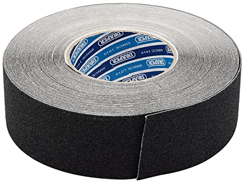 Draper 66234 - Nastro adesivo antiscivolo, 18 m x 50 mm, colore: Nero