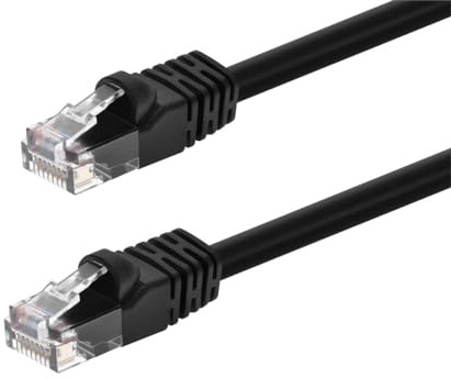 Monoprice Netzwerkkabel (UTP, 24 AWG, Cat5e, 350 MHz, UTP, blankes Kupfer, 30 m) Schwarz