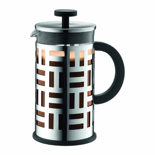 Bodum EILEEN Kaffeebereiter (French Press System, Permanent Filter aus Edelstahl, 1,0 liters) glänzend