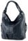 modamoda de - Z18 - ital Damenhandtasche aus Leder/Nappaleder, Farbe:Dunkelblau