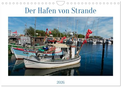Der Hafen von Strande (Wandkalender 2026 DIN A4 quer), CALVENDO Monatskalender: Der Charme kleiner Häfen an der Ostsee (CALVENDO Natur)