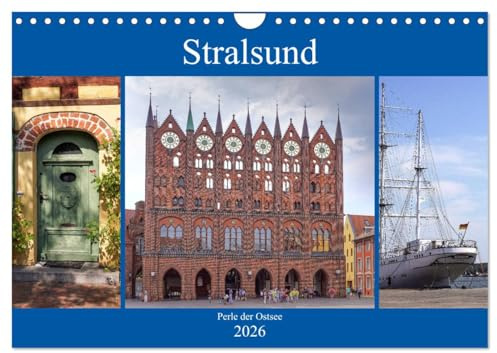 Stralsund - Perle der Ostsee (Wandkalender 2026 DIN A4 quer), CALVENDO Monatskalender: Stralsund - Hansestadt mit Flair (CALVENDO Orte)
