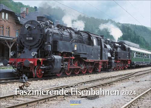 Faszinierende Eisenbahnen 2024: Din A3 Wandkalender. Bildkalender zum Thema Züge