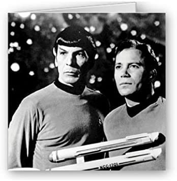 Rambling Mansions Foto-Grußkarte (RM0896) – Geburtstag – Star Trek – Spock und Kirk – Nimoy und Shatner