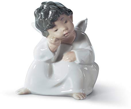 LLADRÓ Figur Nachdenklicher Engel. Engel. Porzellan.