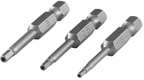 wolfcraft 1263000 Embouts sécurité Longueur 50 6 pan 2/2,5/3 Lot de 3