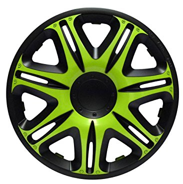 ZentimeX Radkappen Radzierblenden Radabdeckungen 16 Zoll #166 Green-Black GRÜN SCHWARZ