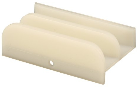 Prime-Line M 6219 Sliding Shower Door Bottom Guide, 1/2 In. Channels, Plastic Construction (Single Pack)