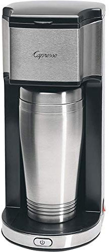Capresso On-the-go Personal Coffee Maker, Silver/black New